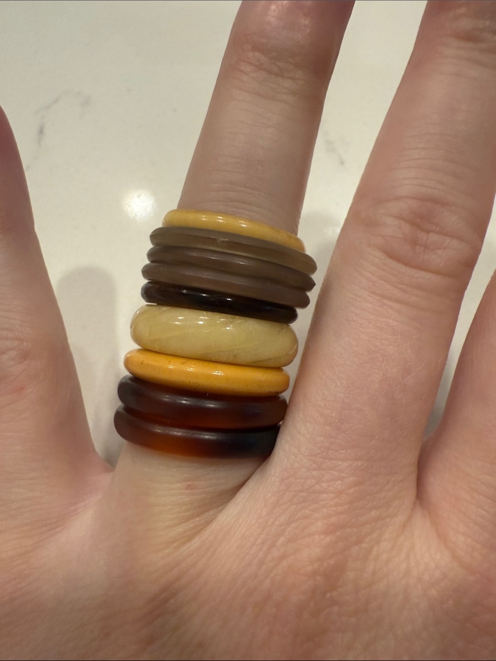 Set of 9 Stackable Rings - Sizes 5 & 6.5